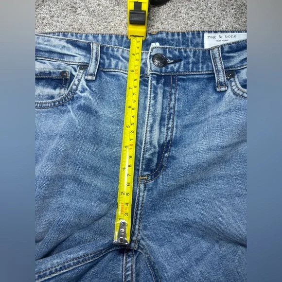 Rag & Bone Dre Slim Boyfriend Jeans Raw Hem Cuffed Mid rise Low Rise Dora 29 - Picture 11 of 16